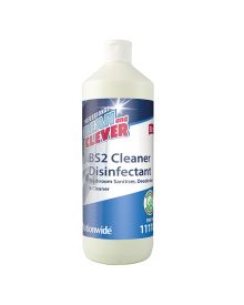 Clean and Clever BS2 Washroom Sanitiser 6x1L – Lemon Scented Cleaner & Disinfectant