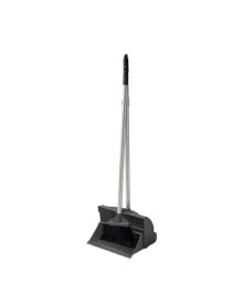 Long Handled Lobby Dustpan & Brush Set – Black/Grey