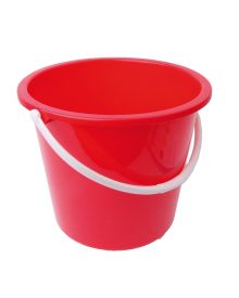 Plastic Homeware Bucket Red 10lt