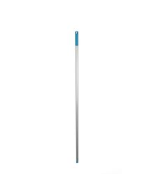 Hygiene Aluminium Threaded Handle Blue Polypropylene Grip 1360x25mm