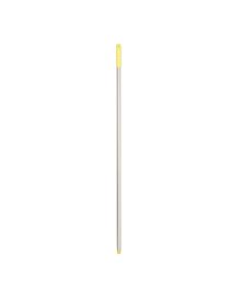 Hygiene Aluminium Threaded Handle Yellow Polypropylene Grip 1360x25mm