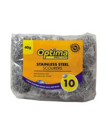 Stainless Steel Tough Scourer Pack of 10 for Commercial Use