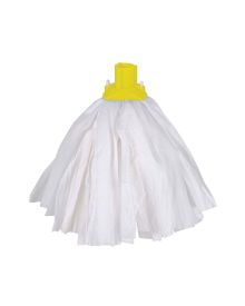 Big White Exel Mop – Lightweight, Absorbent, Colour-Coded Mops - Yellow Socket (Each)