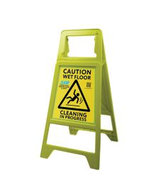 Caution Wet Floor Safety Sign – 100% Recycled Plastic, Foldable, High Visibility