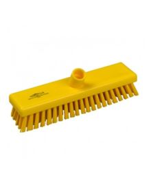 Hygiene Deck Scrub Extra Stiff Broom Head - 208mm - 11in - Yellow