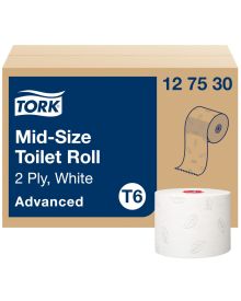 Tork T6 Midi Toilet Roll 2 Ply 100m – Case of 27 | Soft & High Capacity