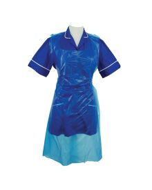 Blue Polythene Aprons on a roll (5 rolls of 200)