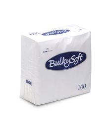 BulkySoft 2-Ply Napkins 40x40cm White | Pure Cellulose | Pack of 100