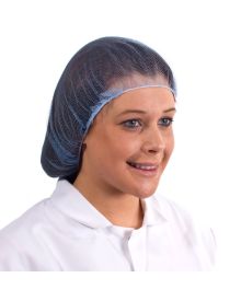 Disposable Blue Hair Nets – Pack of 100 | Breathable Nylon Mesh Hair Covers