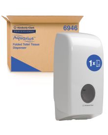 Aquarius™ White Folded Single Sheet Toilet Tissue Dispenser (6946)