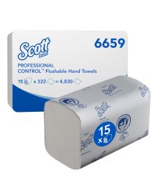 Scott® Control™ Flushable White Hand Towels (6659) 15 Clips