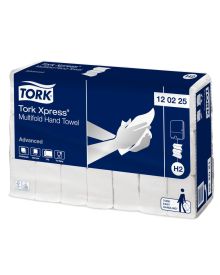 x21 Packs -Tork H2 Xpress Hand Towel 2 Ply Z Fold - White
