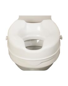 Raised Toilet Seat 4 Inch Without Lid – Lightweight, Secure Fit, White