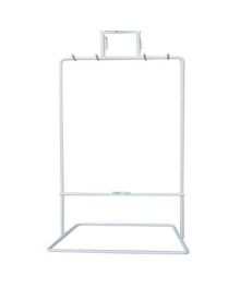 Wire Frame Catheter Bag Holder Free Standing White