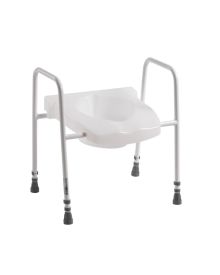 Toilet Frame with Adjustable Height Raised Toilet Seat Freestanding