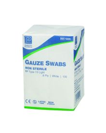 Non-Sterile Cotton Gauze Swabs 10x10cm – Pack of 100 | Soft & Absorbent