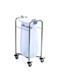 Laundry Cart To Take 1 Bag White Lid 93x38x49cm