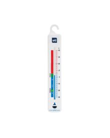 Fridge Freezer Thermometer -30 to +40°C Vertical Spirit-Filled with Colour-Coded Scale