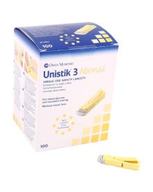 Unistik 3 Normal Blood Lancets 23G 1.8mm