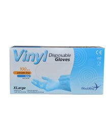 Medirite Blue Vinyl Gloves, AQL 1.5 S/M/L/XL