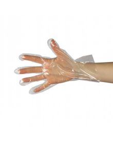 Disposable Clear Polythene Gloves - One Size (Pack of 100) | Food Safe & Hygienic