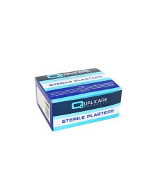 Qualicare Sterile Fabric Plasters 7.2cm x 5cm – Box of 100 | Latex-Free First Aid Plasters