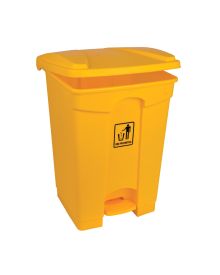 Pedal Bin Step On Hands Free Polypropylene Yellow 45lt