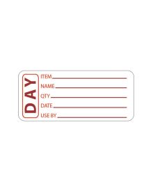 Prepared Food Labels 50x65mm Red – Removable, Writable, 500 per Roll