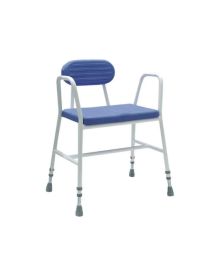 Bariatric Shower Chair – Wide, Height Adjustable with Armrests & Backrest, 254kg Capacity