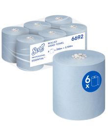 Scott® Essential™ Blue Roll Hand Towels  6 Rolls 1ply (6692)