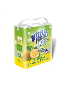 Vital Fresh Biological Laundry Powder 10kg – Up to 193 Washes | Lemon Fresh Scent