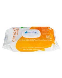 Uniwipe Clinical Alcohol-Free Sanitising Wipes | Virucidal & Unscented – Pack of 200