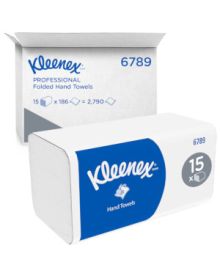 Kleenex® White Interfold Hand Towels - 15 Clips - 2 Ply Interfold (6789)