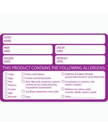 Large Allergen Alert Prepared Food Label 60x95mm – Clear Allergen Warning