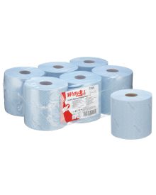 WypAll® L10 Food & Hygiene Centrefeed Blue Roll Hand Towels Wipers - 6 Rolls - 1 Ply - 800 Sheet (7255)