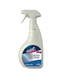 Clean & Clever AC2 Stainless Steel Cleaner – Fast Polishing Spray for Kitchen & Food Display Surfaces