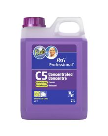 Flash C5 Concentrated Food Safe Disinfecting Cleaner – Powerful Degreaser & Sanitizer 2x2L