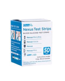 GlucoRx Test Strips for Nexus Blood Glucose Meter – Pack of 50