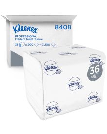 Kleenex® White Folded Bulk Toilet Paper (8408) 36 Packs - 2 Ply