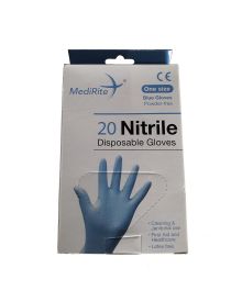 Medirite Blue Nitrile Powder Free Gloves – One Size, Medical Grade, Latex-Free, Durable Protection