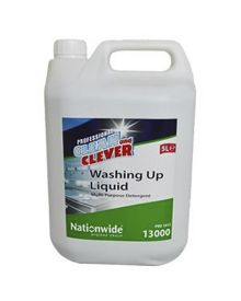 Clean and Clever C016 Washing Up Liquid – 2x5LT | Streak-Free Professional Detergent