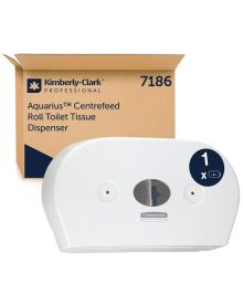 Aquarius Twin Centrefeed Toilet Roll Dispenser White – 7186 | Scott Control™