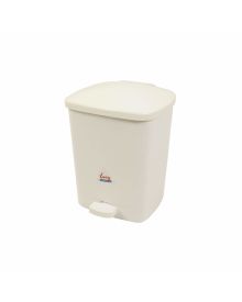 Pedal Bin Plastic White 15lt UK Manufactured