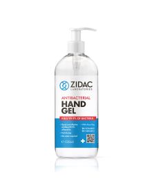 Zidac Antiban Alcohol Hand Sanitiser 70% with Aloe Vera – 500ml Pump, Kills 99.9% Germs