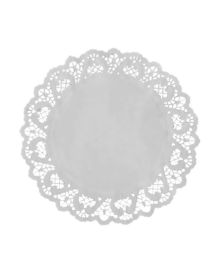 White Round Paper Doyleys 4.5" (114mm) – Lace Pattern, Pack of 8x250
