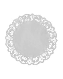 White Round Paper Doyleys 8.5" (216mm) – Pack of 8 x 250 | Decorative Lace-Pattern Tray Liners