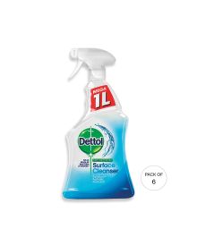 Dettol Antibacterial Surface Cleanser Spray 1L – Kills 99.9% Bacteria & Viruses | Pack of 6