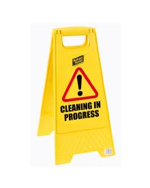 Cleaning In Progress Safety Sign 62x30cm &ndash; Durable Double-Sided A-Frame Warning Sign