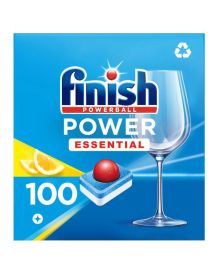 Finish Powerball Essential Lemon Dishwasher Tablets – Pack of 100 | Powerful All-in-One Cleaning
