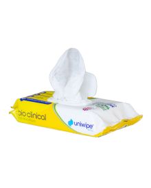 Uniwipe Bio Clinical Unscented Biodegradable Virucidal Sanitising Wipes | Hospital Grade, Eco-Friendly Surface Disinfectant